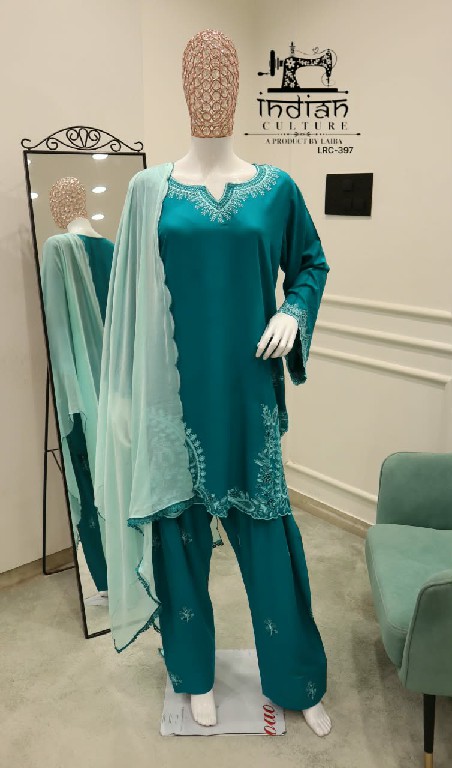 INDIAN CULTURE D.NO LRC-397 WHOLESALE READYMADE COTTON RAYON ELEGANT 3 PCS SUITS EXPORTER