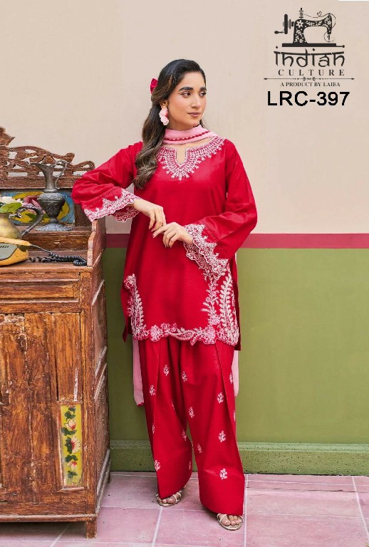 INDIAN CULTURE D.NO LRC-397 WHOLESALE READYMADE COTTON RAYON ELEGANT 3 PCS SUITS EXPORTER