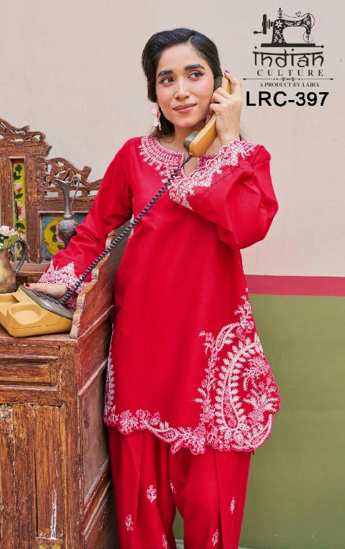 INDIAN CULTURE D.NO LRC-397 WHOLESALE READYMADE COTTON RAYON ELEGANT 3 PCS SUITS EXPORTER