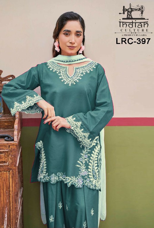 INDIAN CULTURE D.NO LRC-397 WHOLESALE READYMADE COTTON RAYON ELEGANT 3 PCS SUITS EXPORTER