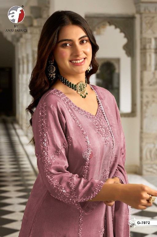 ANJU FAB D.NO G 7005-7072-7073 WHOLESALE READYMADE TISSUE SHIMMER FESTIVE WEAR 3 PCS COMBO SET SUITS EXPORTER