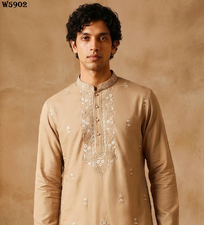 OUTLUK WEDDING COLLECTION VOL 59 WHOLESALE READYMADE SILK OCCASION SPECIAL KURTA WITH PANT FOR MEN EXPORTER