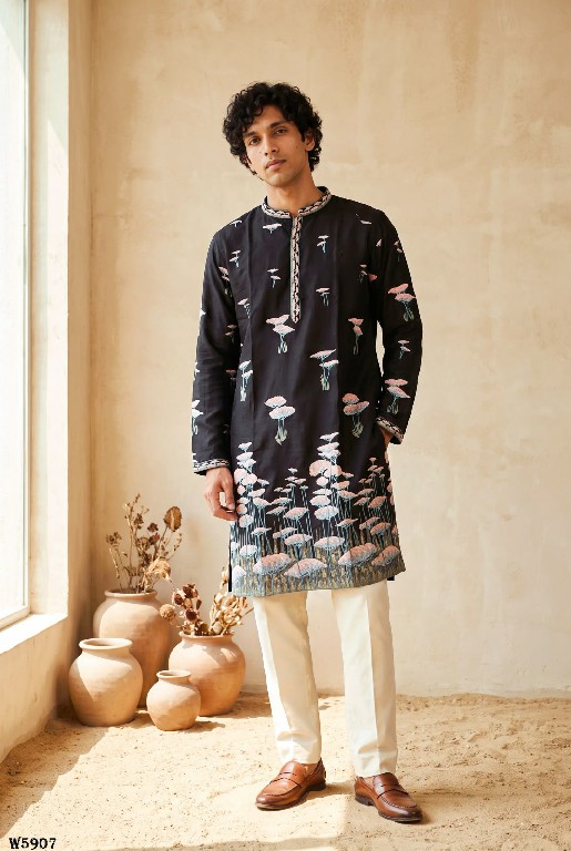 OUTLUK WEDDING COLLECTION VOL 59 WHOLESALE READYMADE SILK OCCASION SPECIAL KURTA WITH PANT FOR MEN EXPORTER