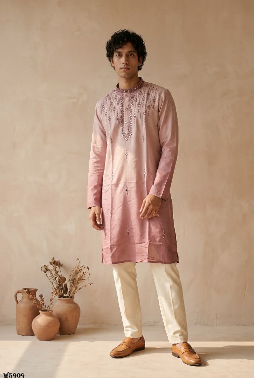OUTLUK WEDDING COLLECTION VOL 59 WHOLESALE READYMADE SILK OCCASION SPECIAL KURTA WITH PANT FOR MEN EXPORTER