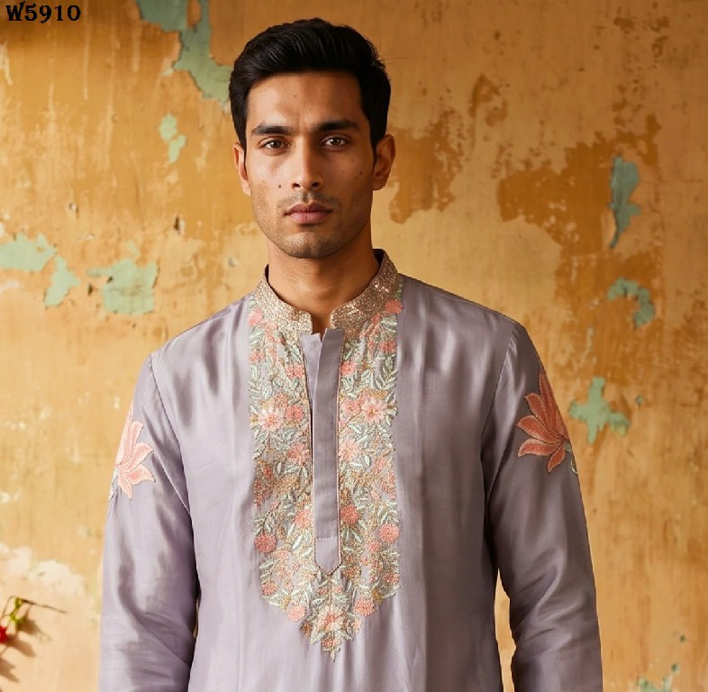 OUTLUK WEDDING COLLECTION VOL 59 WHOLESALE READYMADE SILK OCCASION SPECIAL KURTA WITH PANT FOR MEN EXPORTER