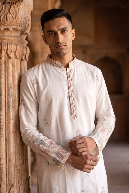 OUTLUK WEDDING COLLECTION VOL 59 WHOLESALE READYMADE SILK OCCASION SPECIAL KURTA WITH PANT FOR MEN EXPORTER