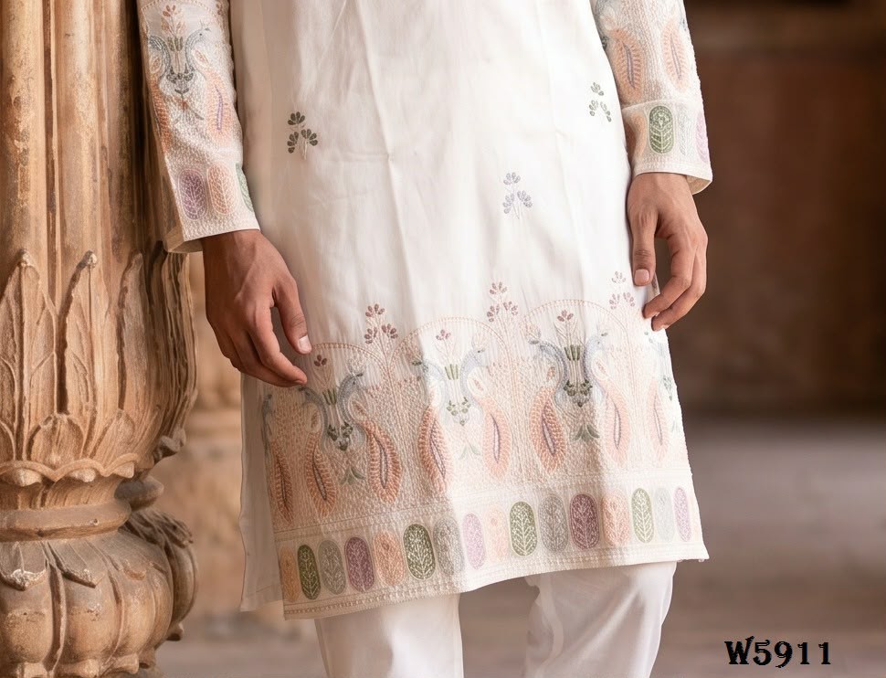 OUTLUK WEDDING COLLECTION VOL 59 WHOLESALE READYMADE SILK OCCASION SPECIAL KURTA WITH PANT FOR MEN EXPORTER