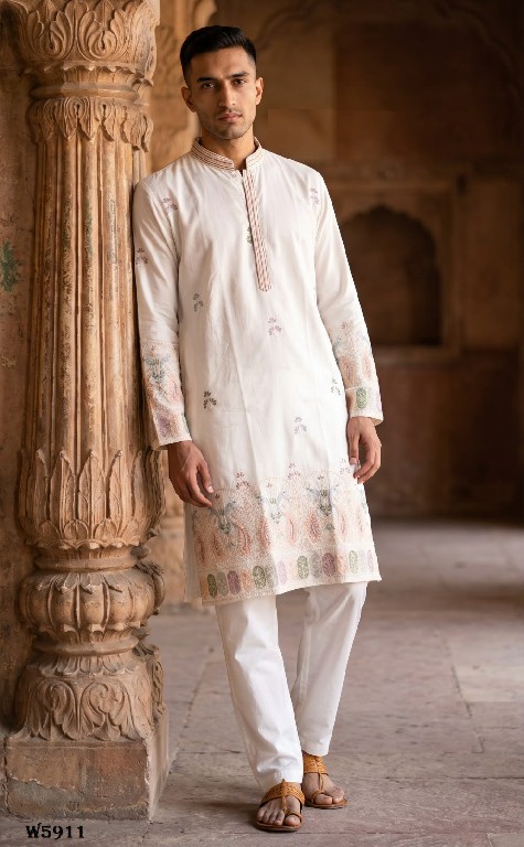 OUTLUK WEDDING COLLECTION VOL 59 WHOLESALE READYMADE SILK OCCASION SPECIAL KURTA WITH PANT FOR MEN EXPORTER