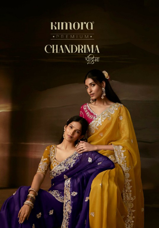 KIMORA CHANDRIMA WHOLESALE ZARI ORGANZA LUXURIOUS LOOK INDIAN SAREES FOR WOMEN SUPPLIER