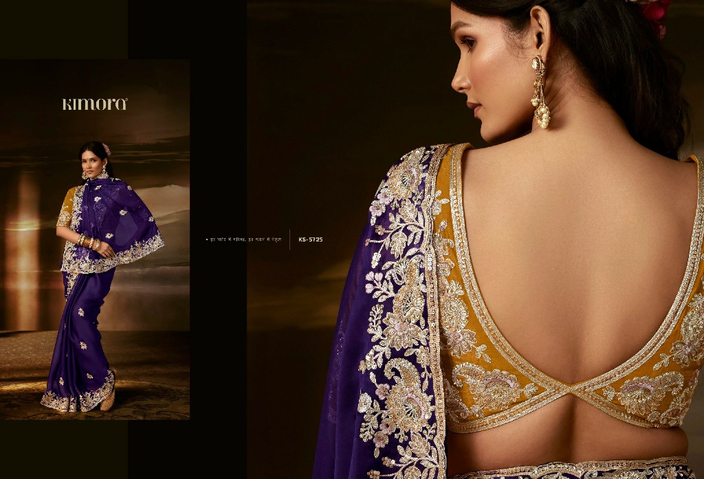 KIMORA CHANDRIMA WHOLESALE ZARI ORGANZA LUXURIOUS LOOK INDIAN SAREES FOR WOMEN SUPPLIER