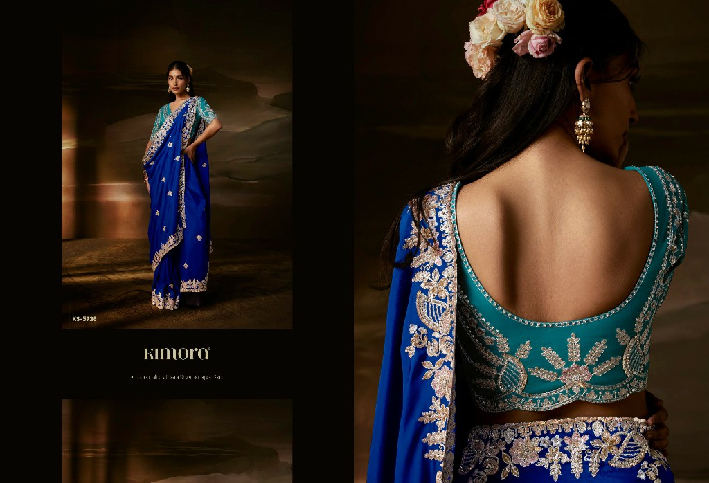 KIMORA CHANDRIMA WHOLESALE ZARI ORGANZA LUXURIOUS LOOK INDIAN SAREES FOR WOMEN SUPPLIER