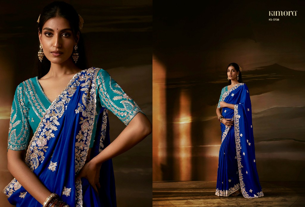 KIMORA CHANDRIMA WHOLESALE ZARI ORGANZA LUXURIOUS LOOK INDIAN SAREES FOR WOMEN SUPPLIER