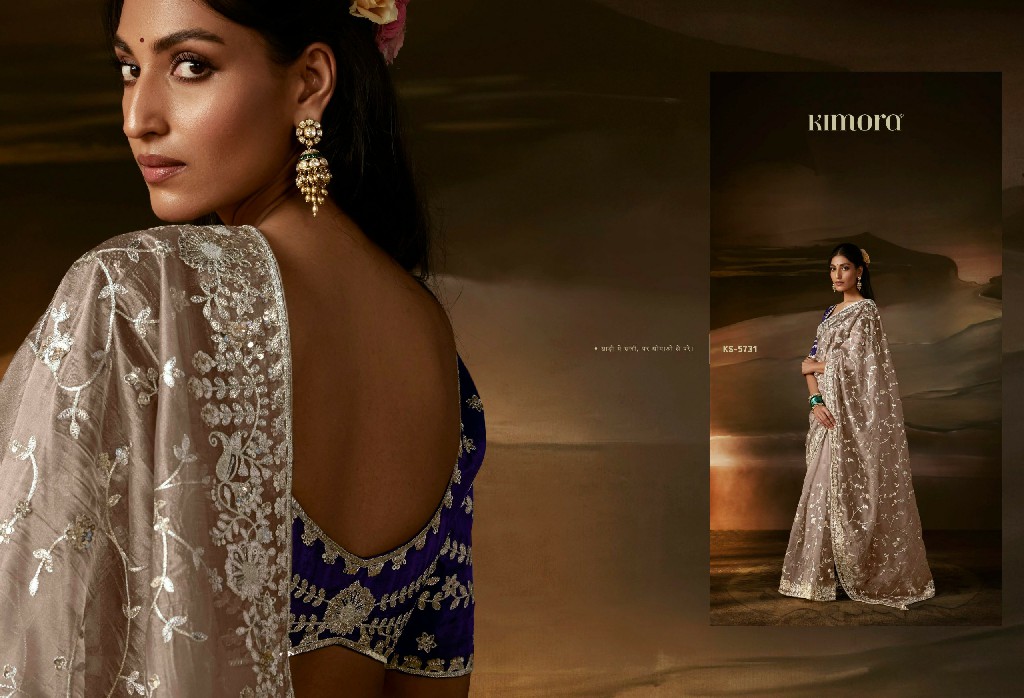KIMORA CHANDRIMA WHOLESALE ZARI ORGANZA LUXURIOUS LOOK INDIAN SAREES FOR WOMEN SUPPLIER