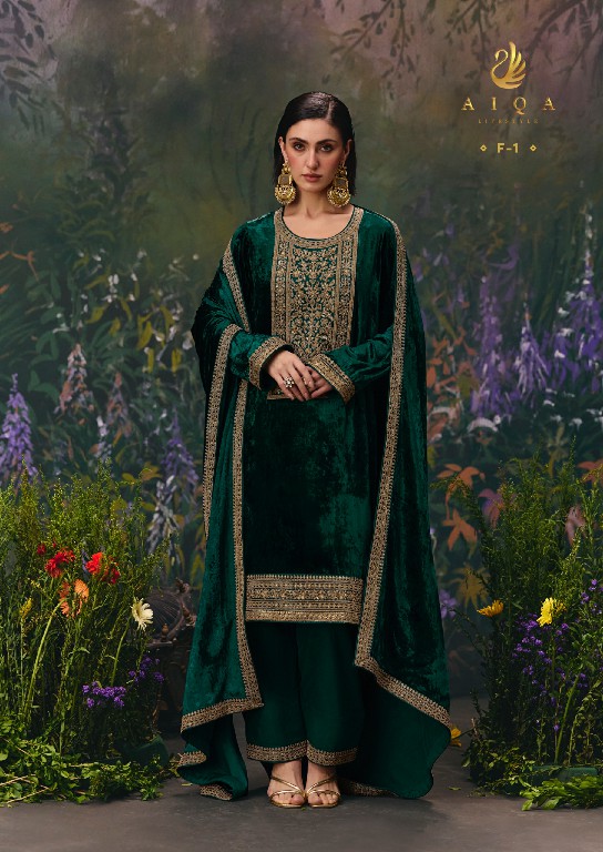AIQA DIVINE ELEGANCE WHOLESALE VISCOSE VELVET WINTER SPECIAL UNSTITCH SALWAR SUITS SUPPLIER