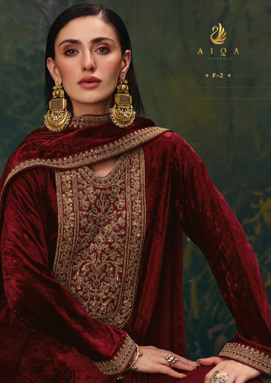 AIQA DIVINE ELEGANCE WHOLESALE VISCOSE VELVET WINTER SPECIAL UNSTITCH SALWAR SUITS SUPPLIER