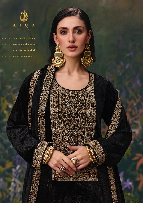 AIQA DIVINE ELEGANCE WHOLESALE VISCOSE VELVET WINTER SPECIAL UNSTITCH SALWAR SUITS SUPPLIER