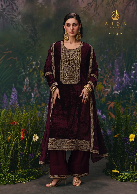 AIQA DIVINE ELEGANCE WHOLESALE VISCOSE VELVET WINTER SPECIAL UNSTITCH SALWAR SUITS SUPPLIER