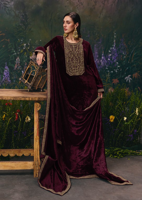 AIQA DIVINE ELEGANCE WHOLESALE VISCOSE VELVET WINTER SPECIAL UNSTITCH SALWAR SUITS SUPPLIER