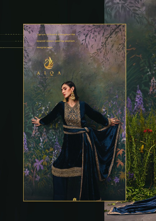 AIQA DIVINE ELEGANCE WHOLESALE VISCOSE VELVET WINTER SPECIAL UNSTITCH SALWAR SUITS SUPPLIER