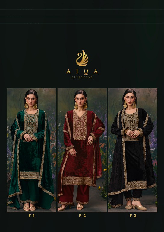 AIQA DIVINE ELEGANCE WHOLESALE VISCOSE VELVET WINTER SPECIAL UNSTITCH SALWAR SUITS SUPPLIER