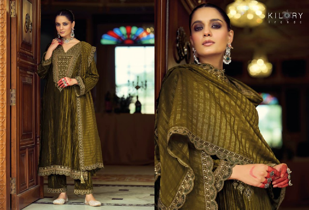 KILORY TRENDS MAHNOOR WHOLESALE PURE VELVET CRUSH WINTER AMAZING UNSTITCH SALWAR SUITS FOR EXPORT