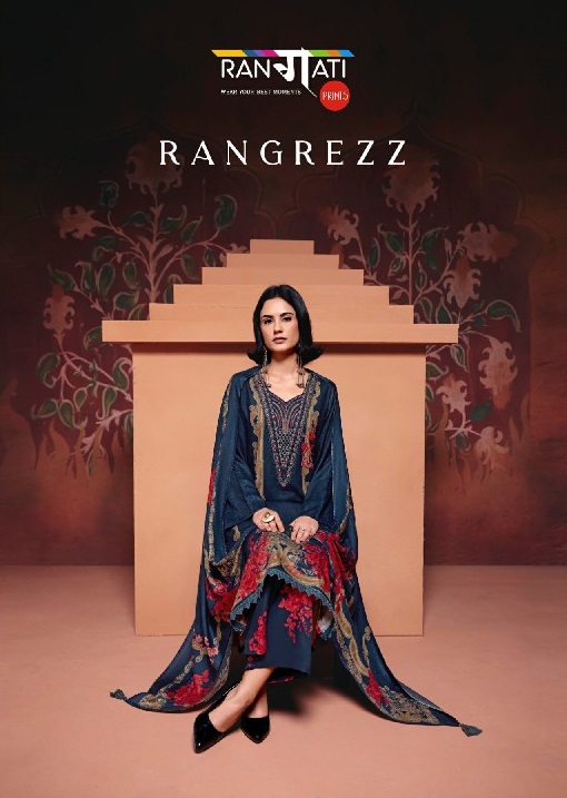 RANGATI PRINTS RANGREZZ WHOLESALE PASHMINA WINTER COLLECTION UNSTITCH SALWAR SUITS SUPPLIER