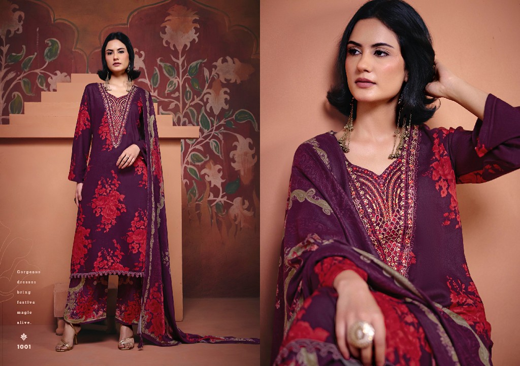 RANGATI PRINTS RANGREZZ WHOLESALE PASHMINA WINTER COLLECTION UNSTITCH SALWAR SUITS SUPPLIER