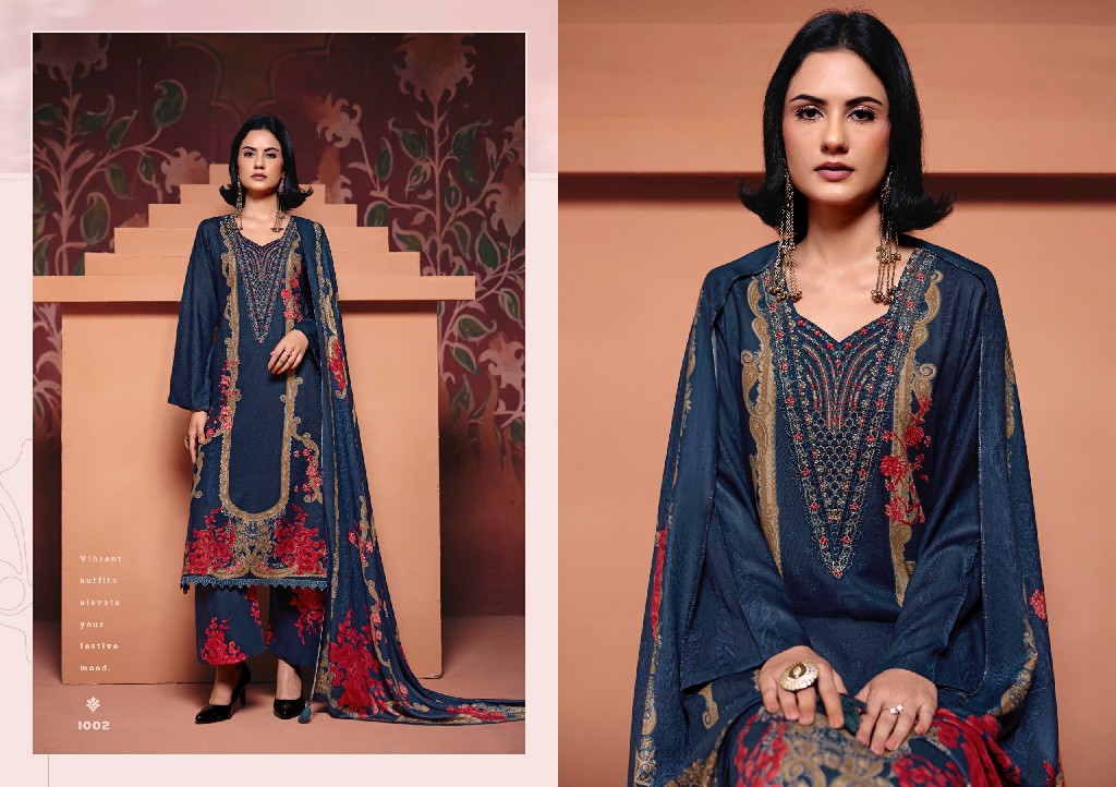 RANGATI PRINTS RANGREZZ WHOLESALE PASHMINA WINTER COLLECTION UNSTITCH SALWAR SUITS SUPPLIER