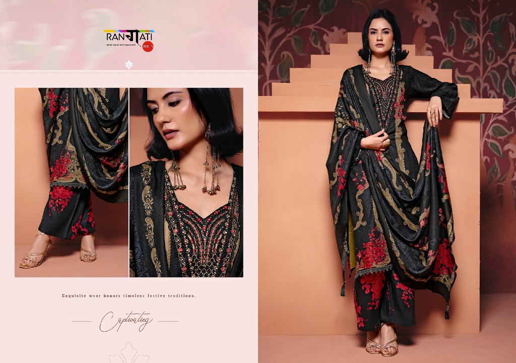 RANGATI PRINTS RANGREZZ WHOLESALE PASHMINA WINTER COLLECTION UNSTITCH SALWAR SUITS SUPPLIER