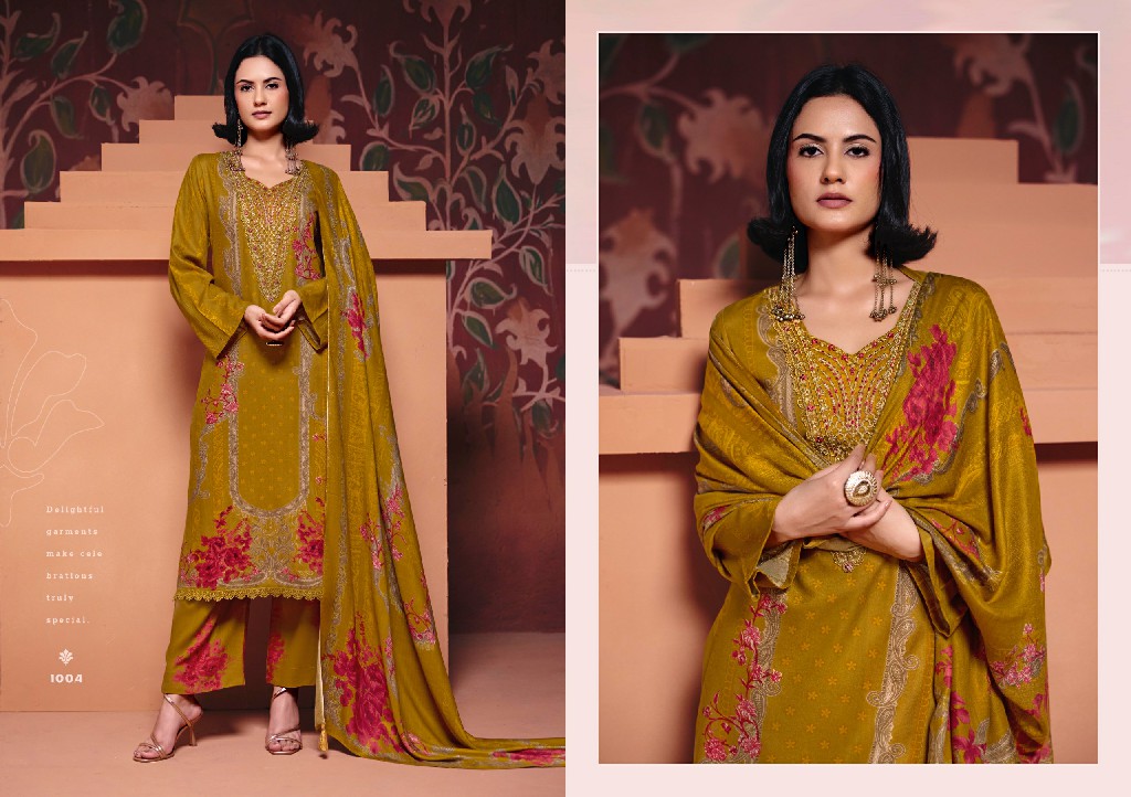 RANGATI PRINTS RANGREZZ WHOLESALE PASHMINA WINTER COLLECTION UNSTITCH SALWAR SUITS SUPPLIER