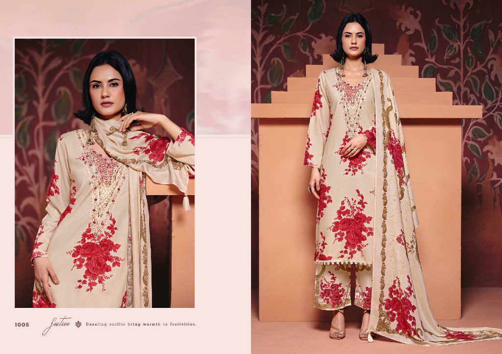 RANGATI PRINTS RANGREZZ WHOLESALE PASHMINA WINTER COLLECTION UNSTITCH SALWAR SUITS SUPPLIER