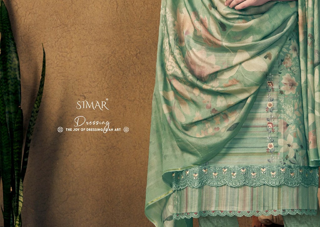 GLOSSY SIMAR BANI WHOLESALE VISCOSE PASHMINA WINTER WEAR UNSTITCH SALWAR SUITS SUPPLIER