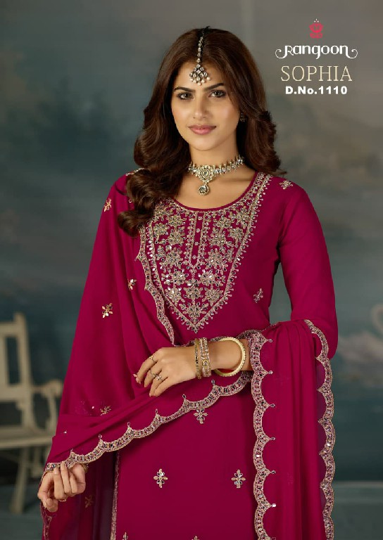 RANGOON SOPHIA WHOLESALE READYMADE GEORGETTE EXCLUSIVELY TRENDING 3 PCS SUITS EXPORTER