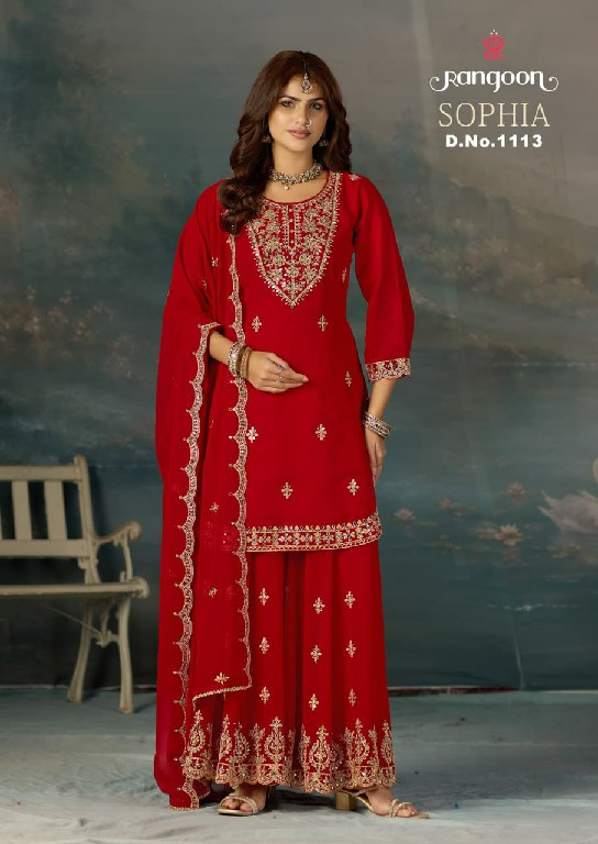 RANGOON SOPHIA WHOLESALE READYMADE GEORGETTE EXCLUSIVELY TRENDING 3 PCS SUITS EXPORTER