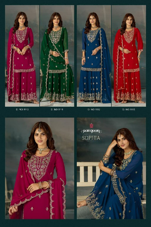 RANGOON SOPHIA WHOLESALE READYMADE GEORGETTE EXCLUSIVELY TRENDING 3 PCS SUITS EXPORTER
