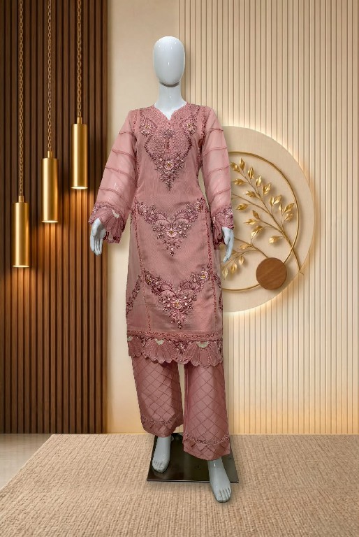 PEARL STUDIO D.NO 1102 WHOLESALE READYMADE ORGANZA BEAUTIFUL PAKISTANI 3 PCS COMBO SET SUITS SUPPLIER