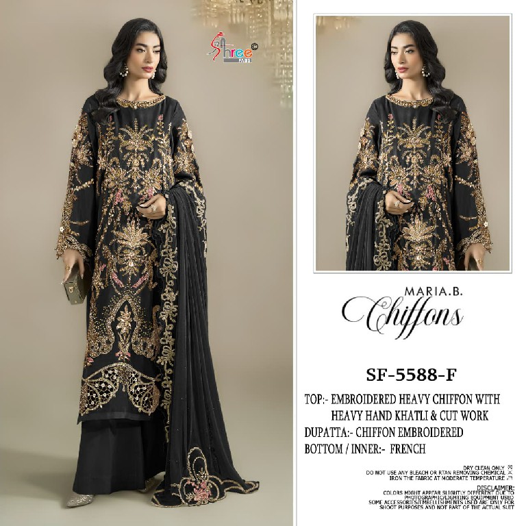 SHREE FABS D.NO 5588E TO 5588H WHOLESALE CHIFFON PAKISTANI HIT DESIGN UNSTITCH SALWAR SUITS EXPORTER