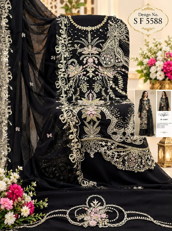 SHREE FABS D.NO 5588E TO 5588H WHOLESALE CHIFFON PAKISTANI HIT DESIGN UNSTITCH SALWAR SUITS EXPORTER