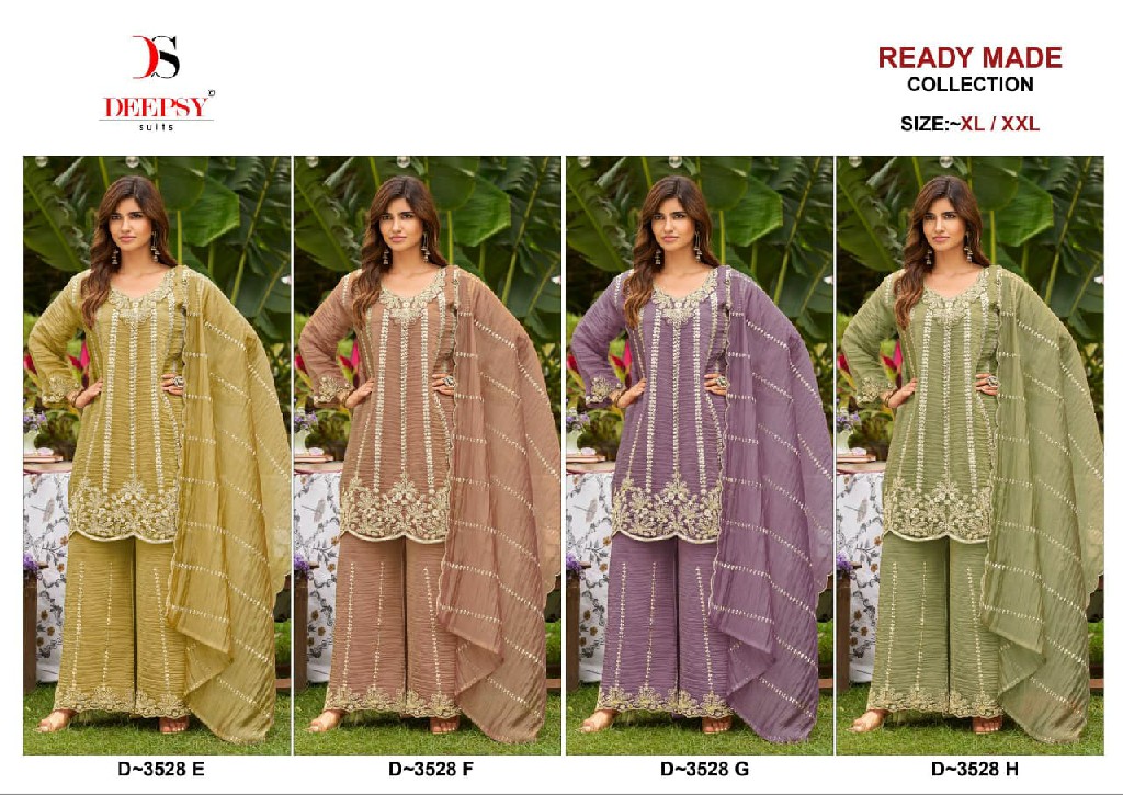 DEEPSY D.NO 3528 WHOLESALE READYMADE MASKA SILK PAKISTANI PAPLON STYLE 3 PCS SUITS FOR EXPORT
