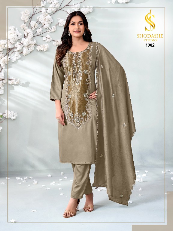 SHODASHE MADHURI WHOLESALE READYMADE GAJJI SILK FESTIVE WEAR 3 PCS SUITS EXPORTER