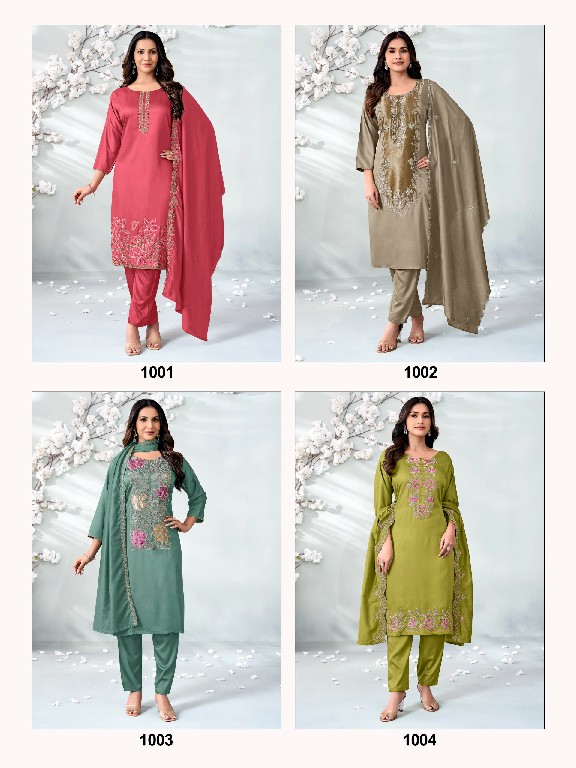 SHODASHE MADHURI WHOLESALE READYMADE GAJJI SILK FESTIVE WEAR 3 PCS SUITS EXPORTER