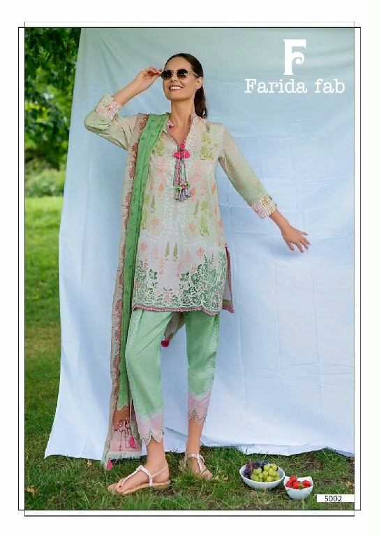 FARIDA FAB AMARA VOL 5 WHOLESALE PURE COTTON PRINTED PAKISTANI REGULAR WEAR DRESS MATERIAL EXPORTER