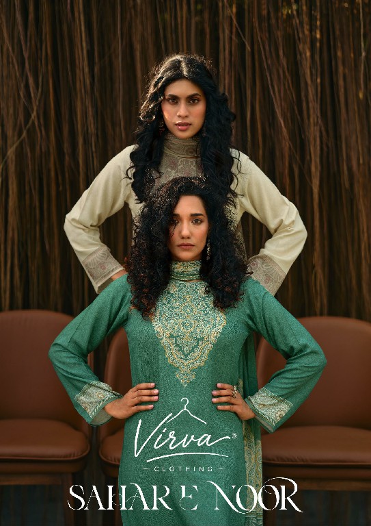 VIRVA SAHAR-E-NOOR WHOLESALE VISCOSE PASHMINA WINTER LUXURIOUS UNSTITCH SALWAR SUITS EXPORTER