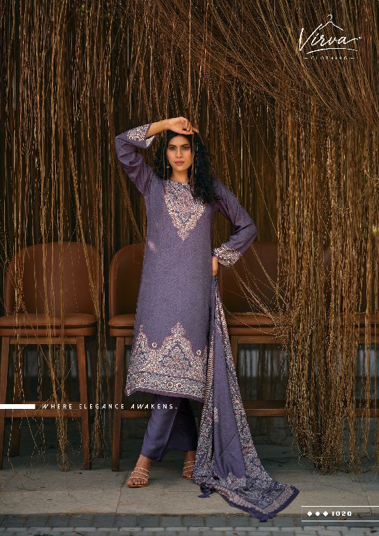 VIRVA SAHAR-E-NOOR WHOLESALE VISCOSE PASHMINA WINTER LUXURIOUS UNSTITCH SALWAR SUITS EXPORTER