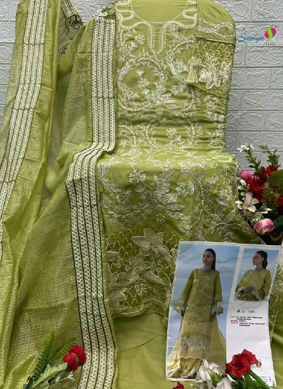 SANIYA TRENDZ RANG RASIYA PREMIUM LAWN VOL 3 WHOLESALE COTTON CHIKANKARI EMBROIDERED UNSTITCH SALWAR SUITS FOR EXPORT