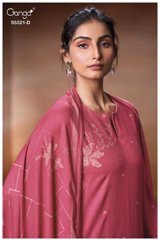 GANGA FIONEL S5321 WHOLESALE PURE WOOL PASHMINA WINTER CLASSY DESIGN UNSTITCH SALWAR SUITS FOR EXPORT