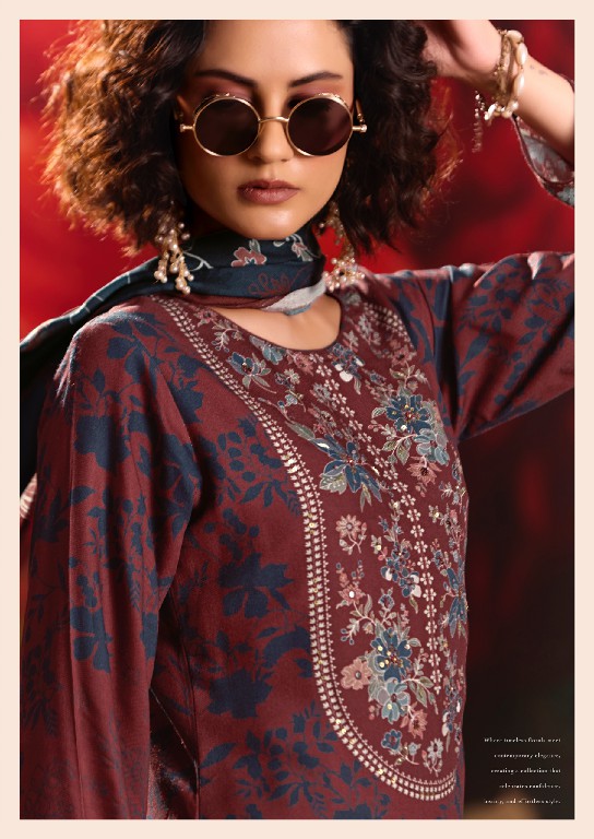 SADHANA ROSE REVERIE WHOLESALE VISCOSE PASHMINA WINTER COLLECTION UNSTITCH SALWAR SUITS EXPORTER