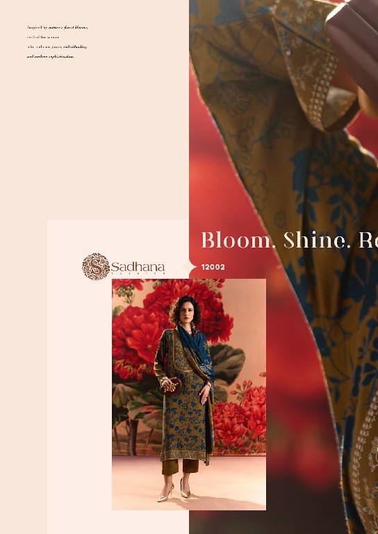 SADHANA ROSE REVERIE WHOLESALE VISCOSE PASHMINA WINTER COLLECTION UNSTITCH SALWAR SUITS EXPORTER