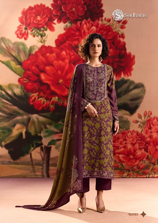 SADHANA ROSE REVERIE WHOLESALE VISCOSE PASHMINA WINTER COLLECTION UNSTITCH SALWAR SUITS EXPORTER