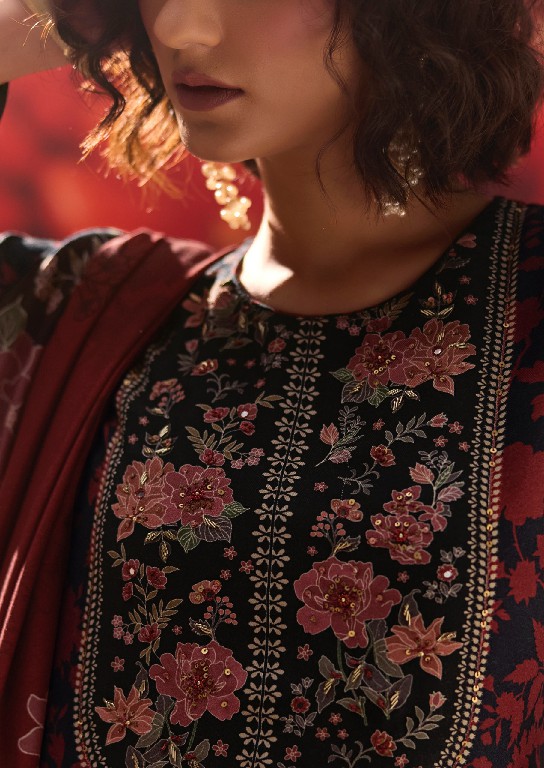 SADHANA ROSE REVERIE WHOLESALE VISCOSE PASHMINA WINTER COLLECTION UNSTITCH SALWAR SUITS EXPORTER